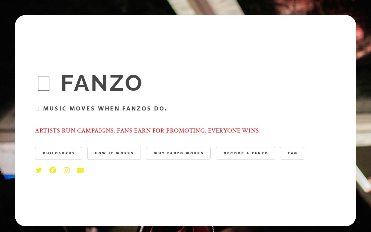 FANZO Share Music. Earn Money.